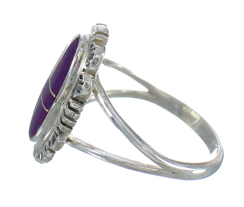 Southwest Opal Magenta Turquoise Silver Ring Size 5-1/4 MX61687